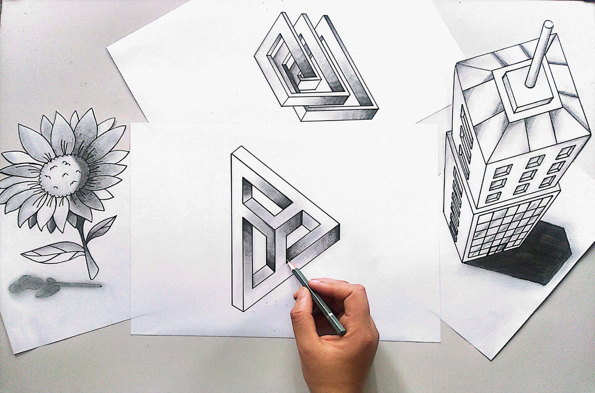 Optische Täuschungen zeichnen – Optische Täuschungen