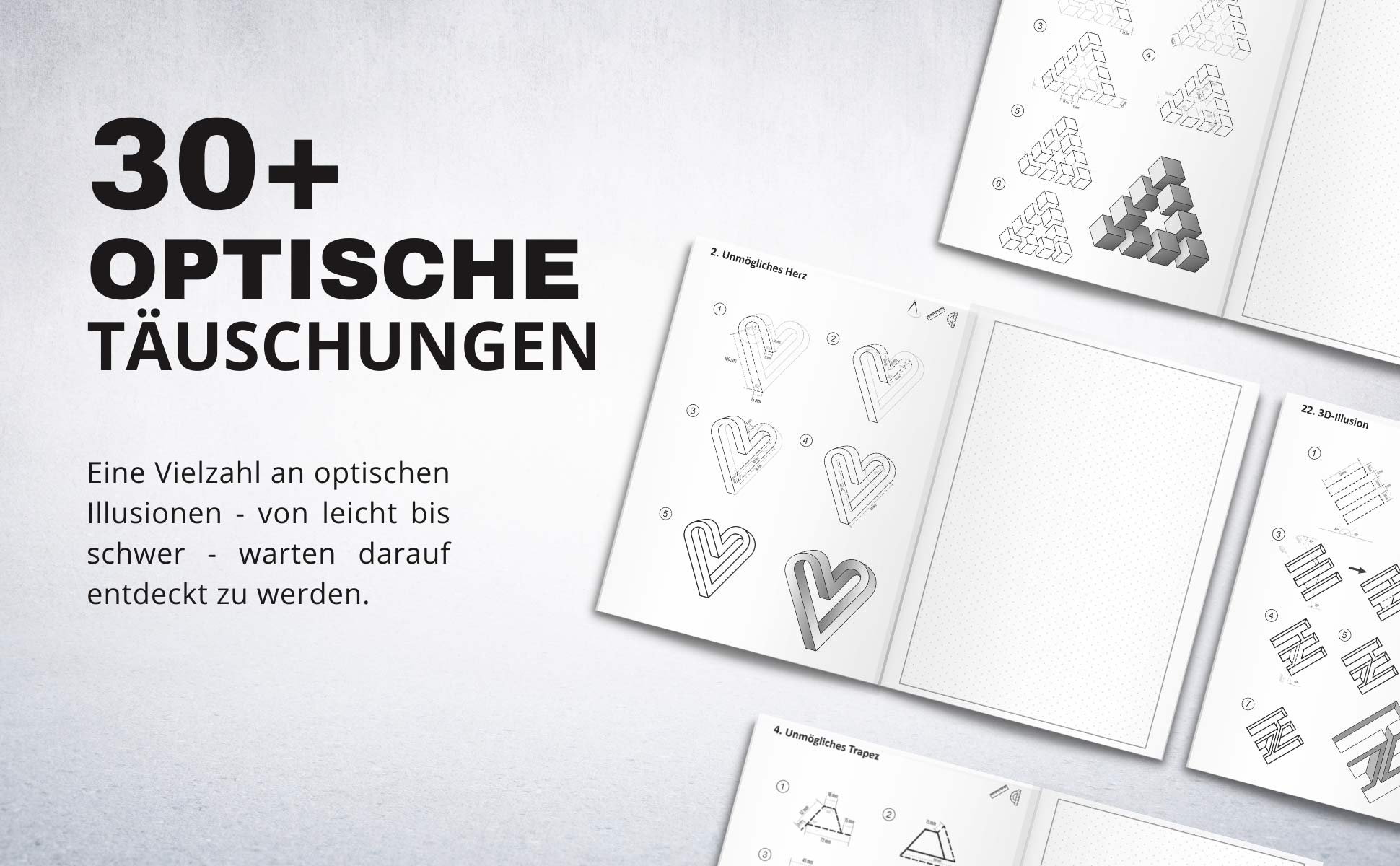 Optische Täuschungen zeichnen – Optische Täuschungen Illustration 
